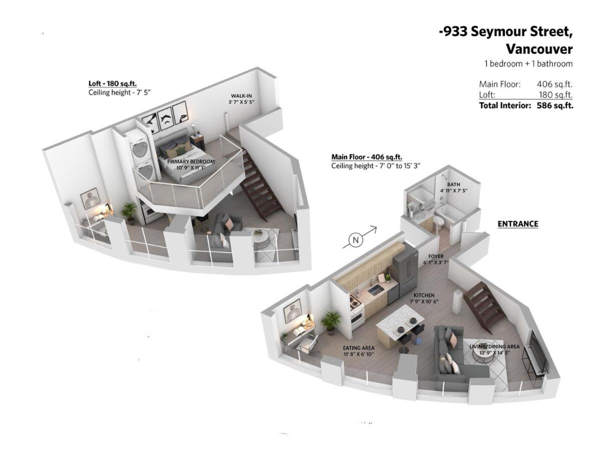 Apartamento Rare Find Loft With Full Kitchen At Heart Of Downtown Vancouver Exterior foto